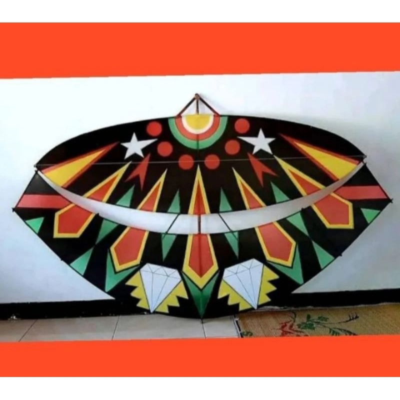 Layangan tradisional pegon ceper 2 meter terlaris(MERAKIT SENDIRI)