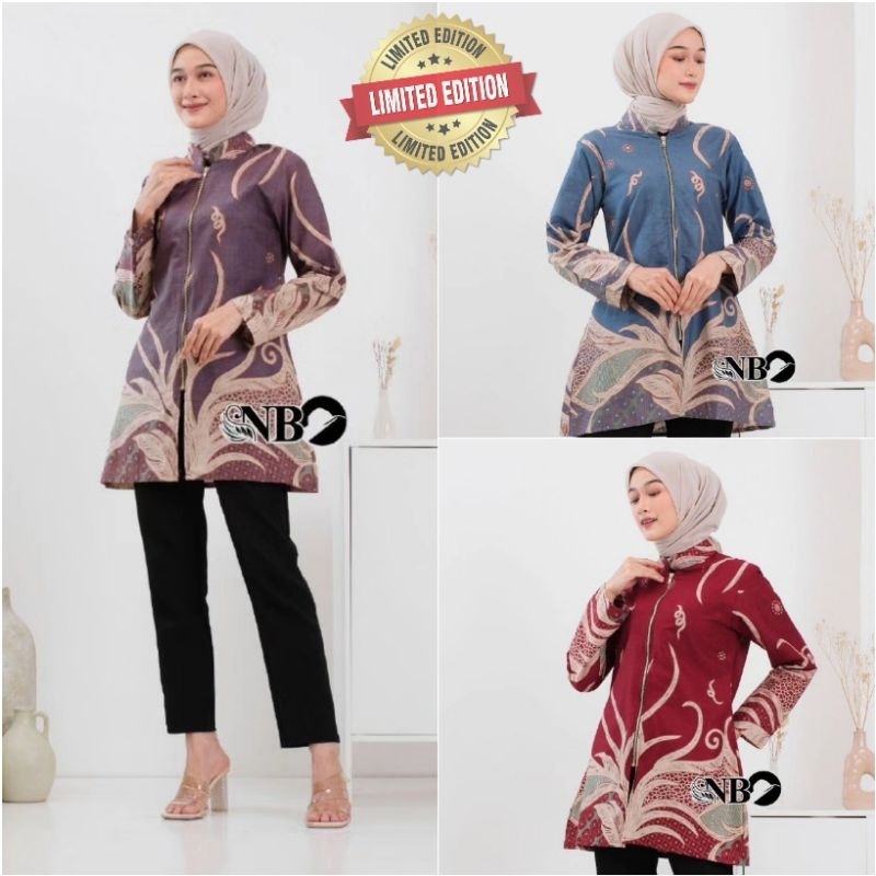 Blouse Batik Modern Blouse Semi Tunik Batik Atasan Wanita Batik Modern