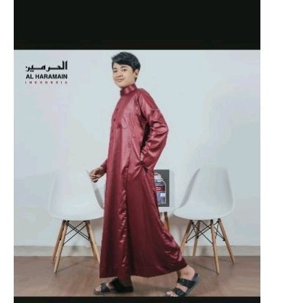 AL Haramain Jubah / Gamis Pria Viet Remaja & Anak | Maroon | Merah