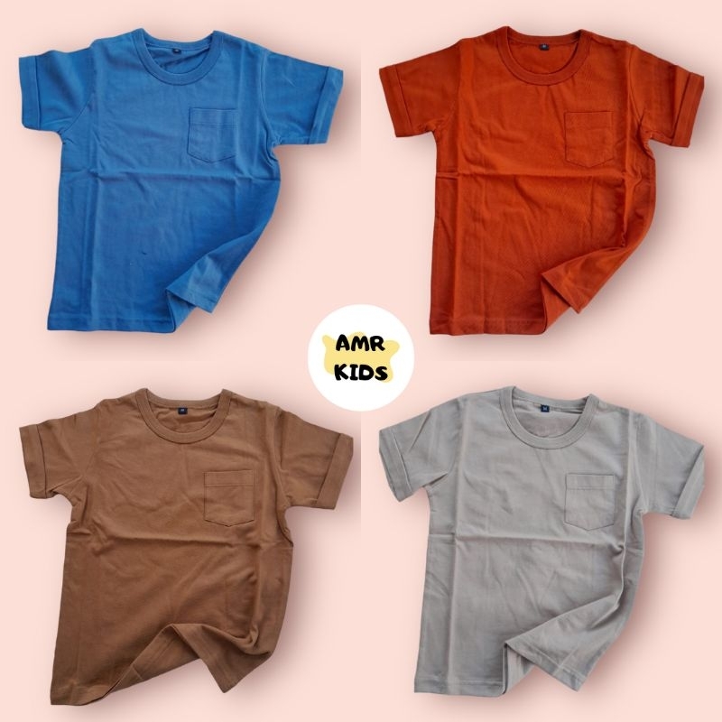 KAOS POLOS ANAK POCKET