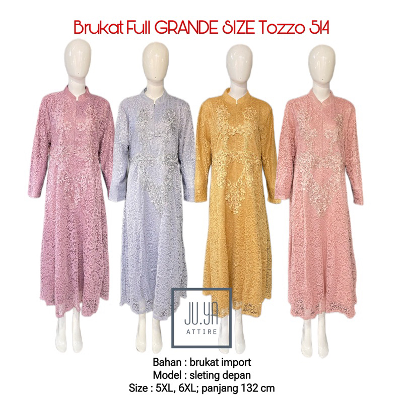 Dress Gamis Brukat Full JUMBO TOZZO 514