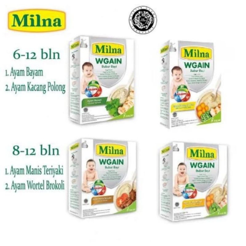 Milna Bubur Wgain 6-12 & 8-12 bulan