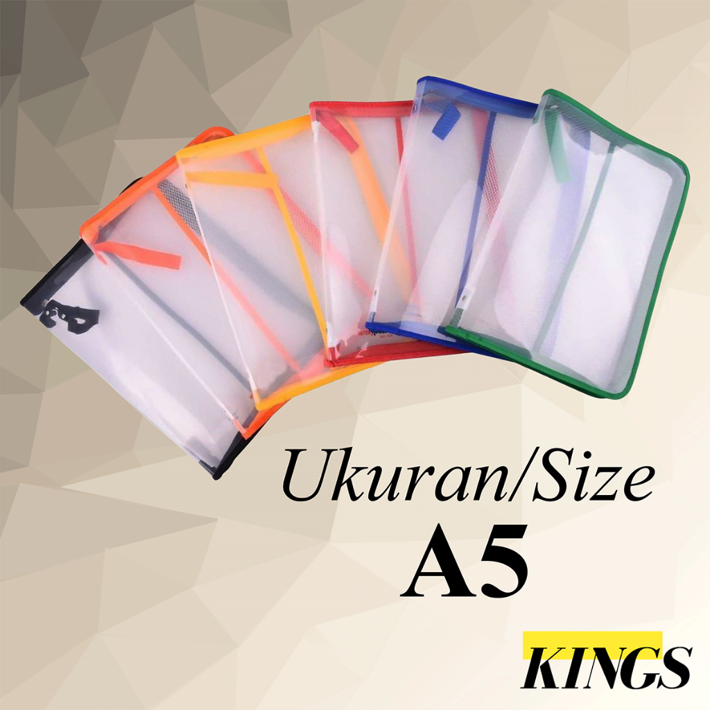 

Zipper File / Map Resleting Jaring A5
