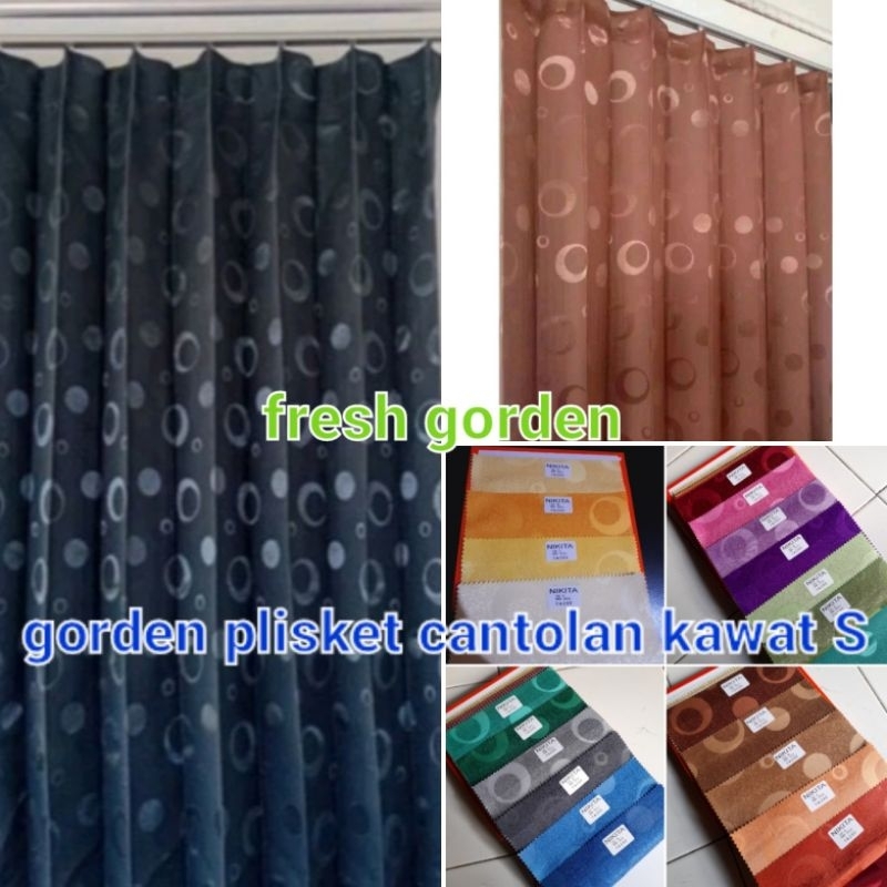 Gorden plisket polkadot model cantolan kawat S