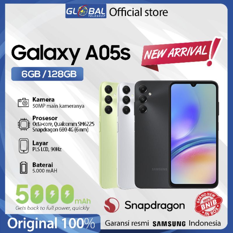 Samsung Galaxy A05s 6/128GB Garansi Resmi