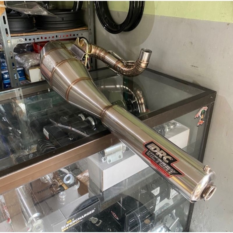 KNALPOT VESPA DRC KIRI KHUSUS CHAVER RACING DRC VICTORY PLAT GALVANIS