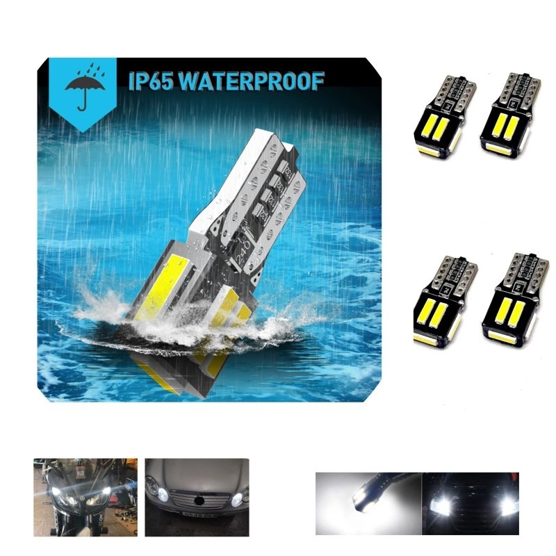 Lampu plat nomer mobil motor led T10 canbus 7020 chip