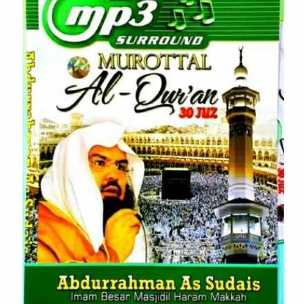 MP3 CD MUROTAL AL QURAN BY IMAM ABDURRAHMAN AS SUDAIS 30 JUZ