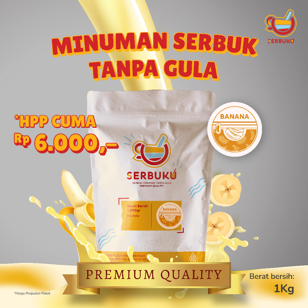 

Serbuku | Rasa Banana / Pisang | Serbuk Minuman Premium