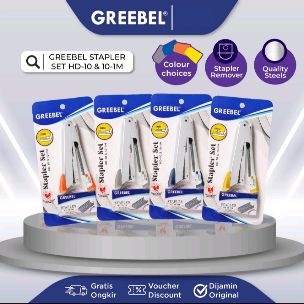 

Stapler Set GREEBEL HD-10 + Isi Staples 10-1M / Staples / Hekter / Jepretan