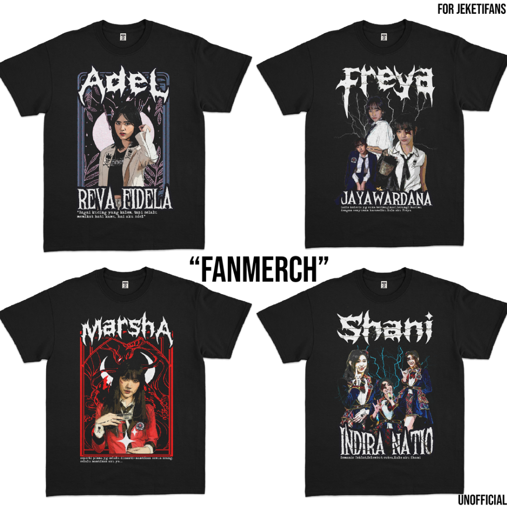 KAOS | TShirt | Member | Freya | MarshA | Shani | Adel | Punk | bootleg | Riseparty TShirt