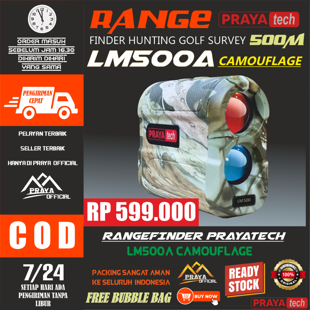 Rumahleha Range Finder Rangefinder Teropong Laser Ukur Jarak 600M 600 Meter Prayatech Original