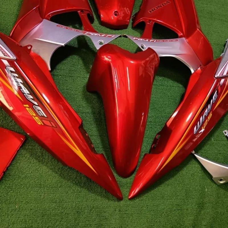 Full Body Halus Sepaket Motor Supra X 125 Lama 2005-2006 Warna Merah Candy