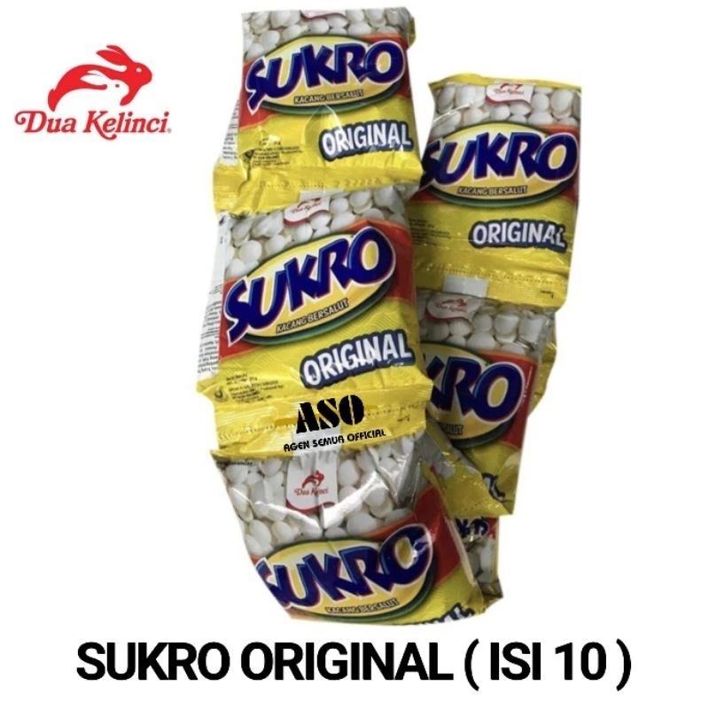 

Kacang Sukro Original Dua Kelinci Isi 10 Pcs