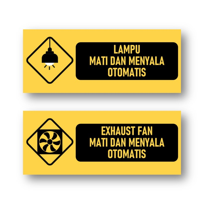 Stiker Lampu Otomatis Stiker Exhaust Fan Otomatis
