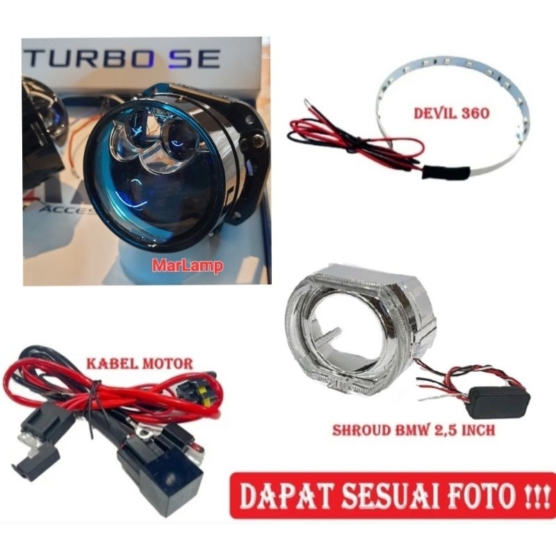 Paket BILED AES TURBO SE double laser 60Watt 1SETT