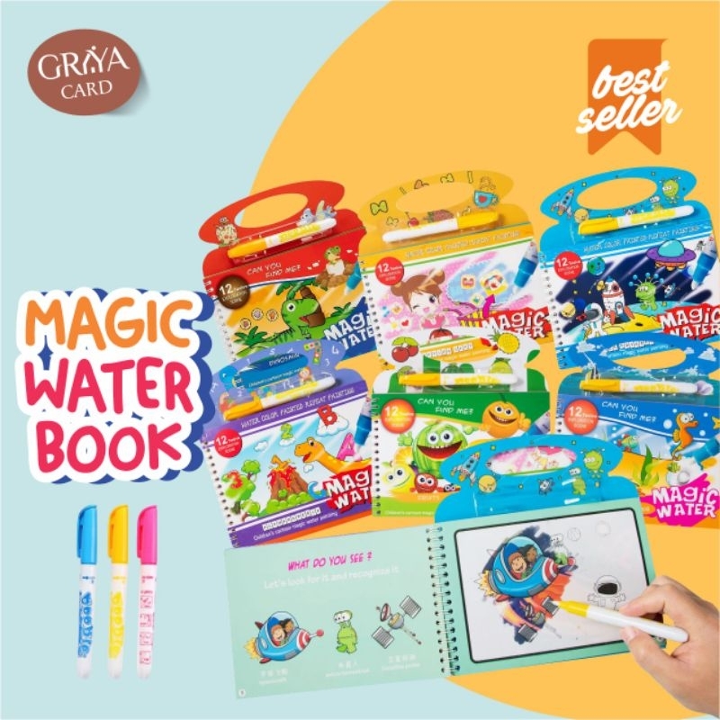 

MAGIC WATER BOOK / BUKU MEWARNAI / DRAWING BOOK WATER / MAGIC WATER