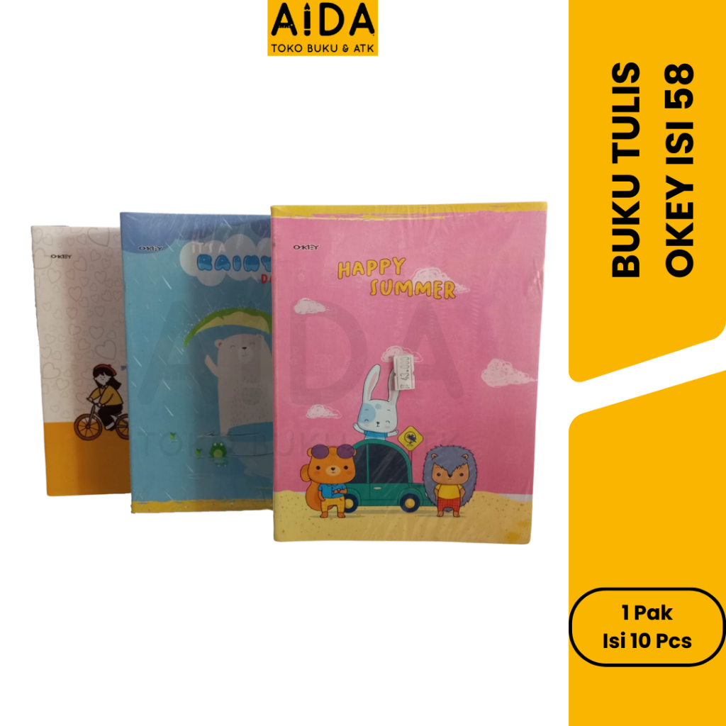 

Buku Tulis Okey Isi 58 1 Pak (Isi 10) Buku Tulis Murah Buku Tulis Kwarto