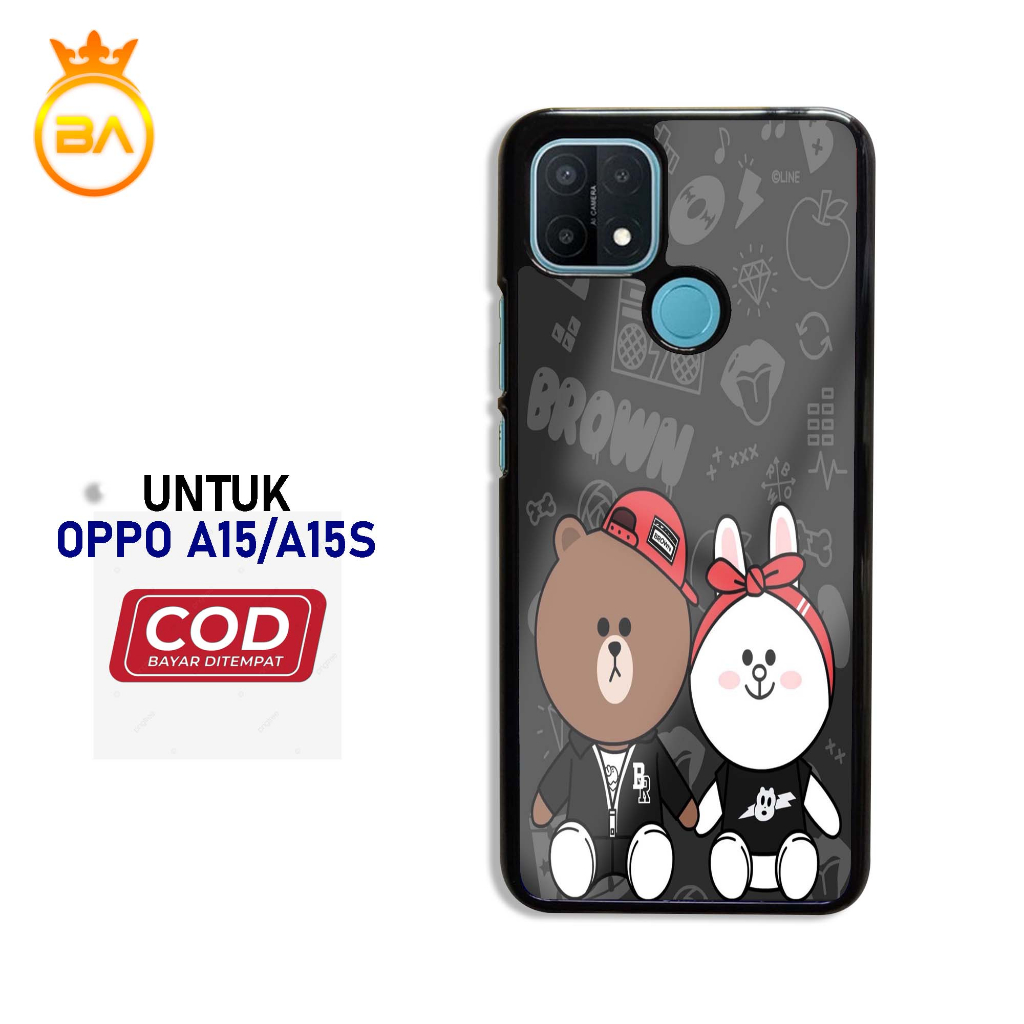 Case Oppo a15/a15s Terbaru - Hardcase Glossy kaca [Motif-04] case handphone-pelindung handphone-kesi