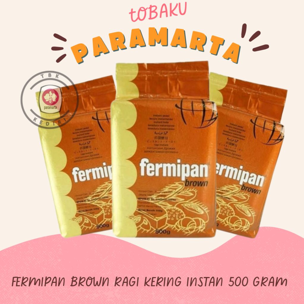 

FERMIPAN BROWN RAGI KERING INSTANT DRY INSTANT YEAST 500 GRAM