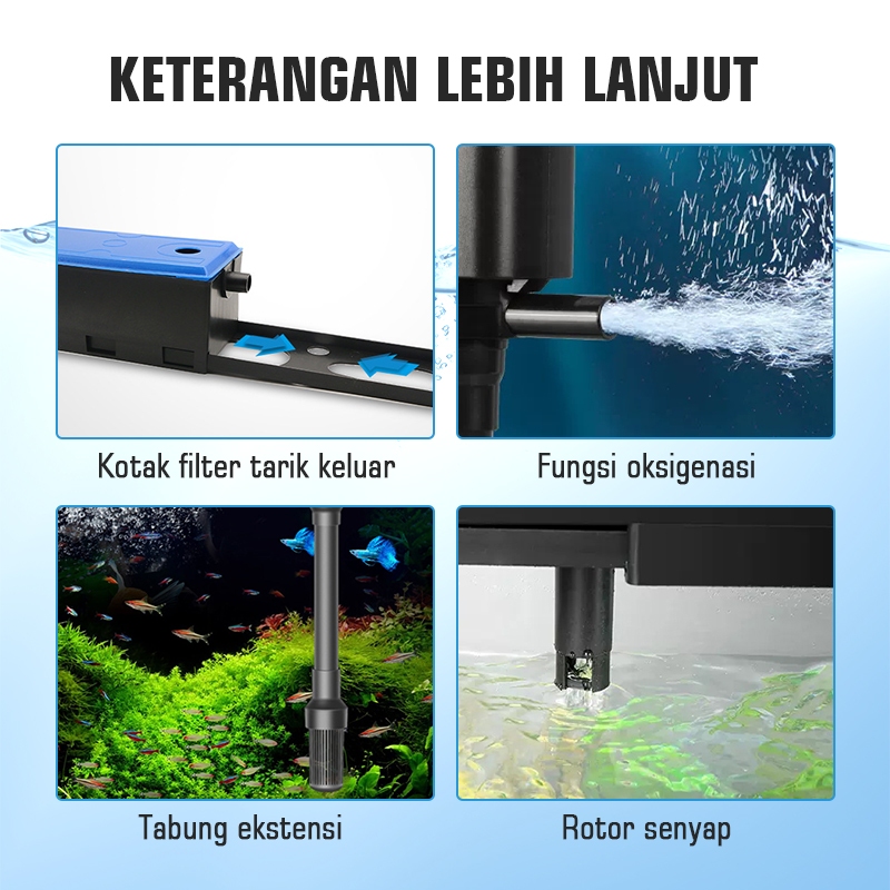 AKUARIUM TOP FILTER AKUARIUM BOX FILTER PEMBERSIH AKUARIUM AQUASCAPE LENGKAP