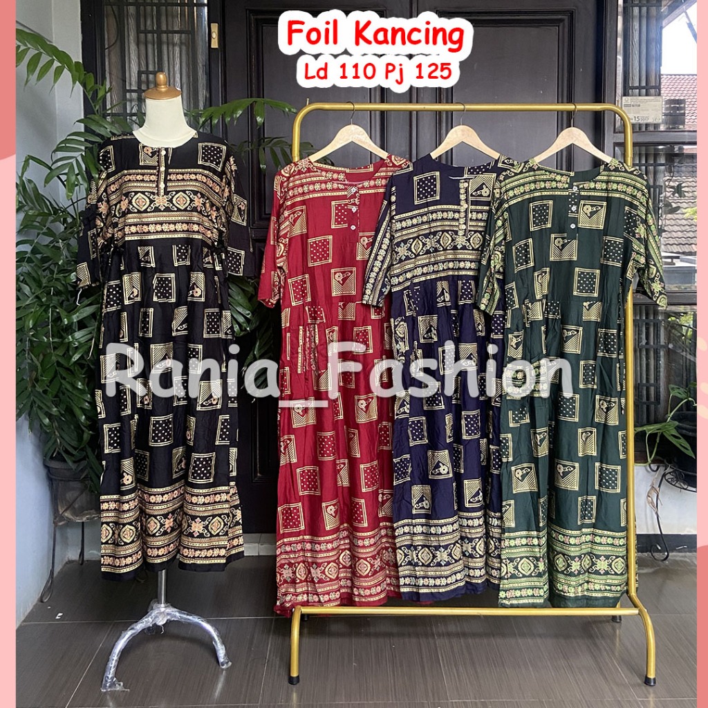 Daster Rania Fashion Motif  FOIL KANCING Terbaru