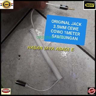 J241 sambungan jek audio jack suara adapter Female original kabel Audio aux handsfree mic mik 3.5mm 