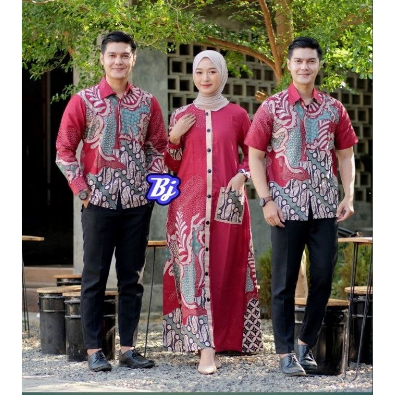 BATIK JANNET // BATIK COUPLE PREMIUM // COUPLE BATIK KELUARGA TERBARU // set batik keluarga // serag