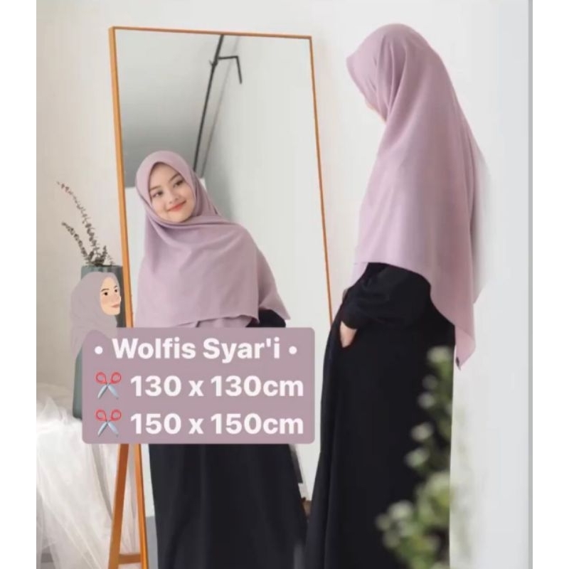 Jilbab Wolfis Syar'i/Khimar Syar'i Premium