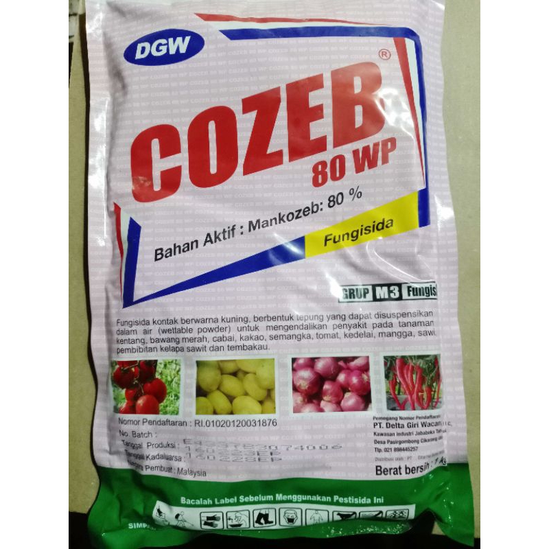 COZEB® 80 WP Fungisida Mankozeb 1 Kg|Obat Hawar, Bercak, Busuk, Lanas, Antraknosa