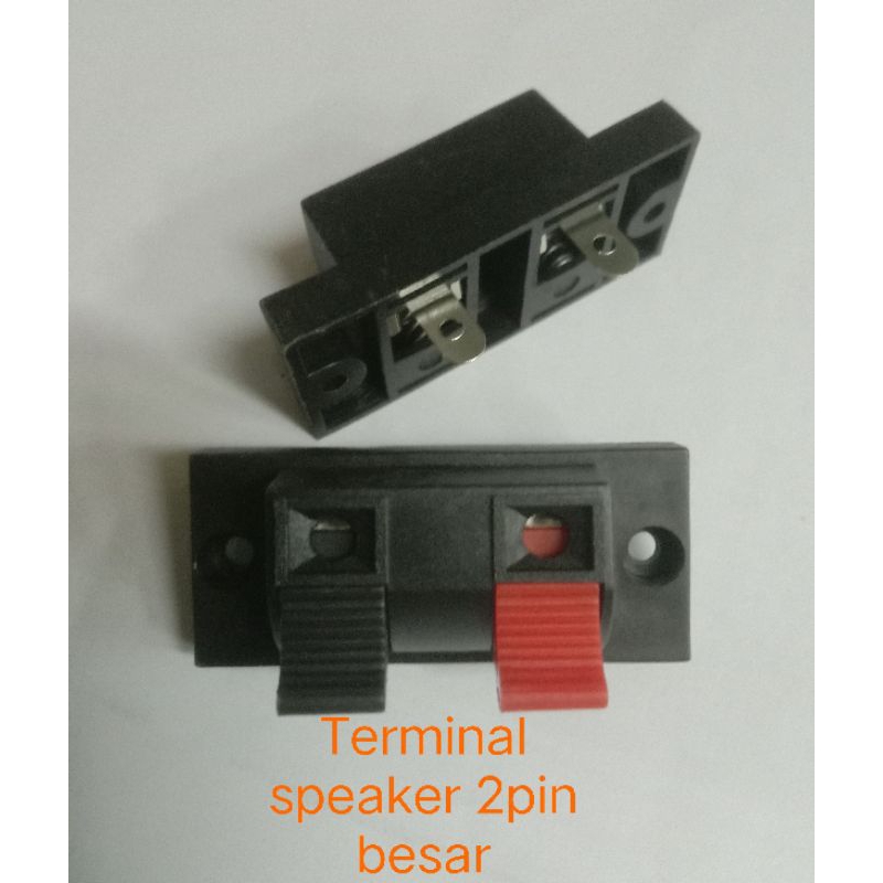 TERMINAL SPEAKER AKTIF 2 PIN JEPIT PANEL MONO STEREO KABEL 2P KECIL / BESAR SOCKET SPEAKER AMPLI
