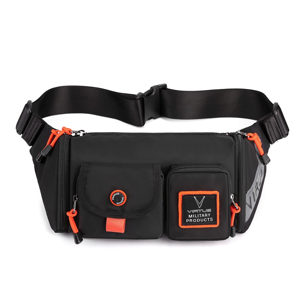VIRTUS -BB-5601 Tas Selempang & Bahu Terbaru Kekinian Pria Modis Ringan Dipakai Tas Waist Bag Tahan 