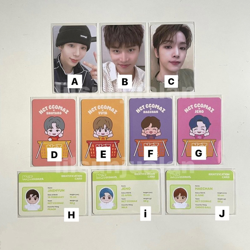 [UBAH SPX jadi POS/JNT] tc nct ccomaz pc selca shotaro sungchan konsep yuta haechan jeno id card