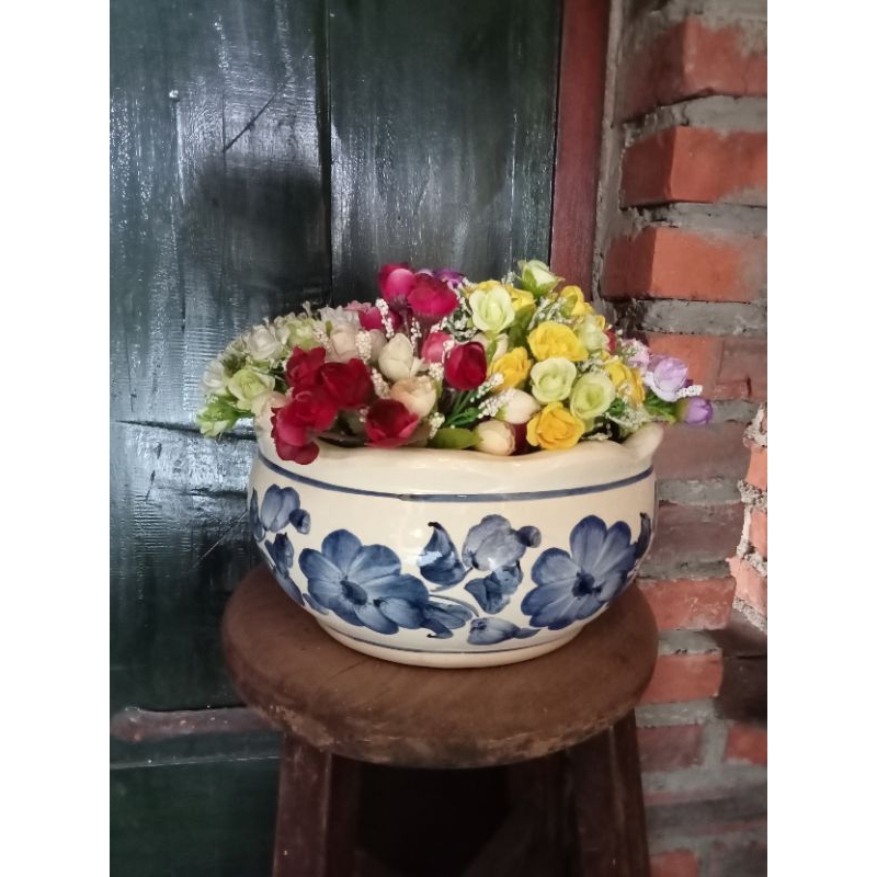 pot keramik/vas bunga/dekorasi/pot bunga/vas keramik/jambangan/pot