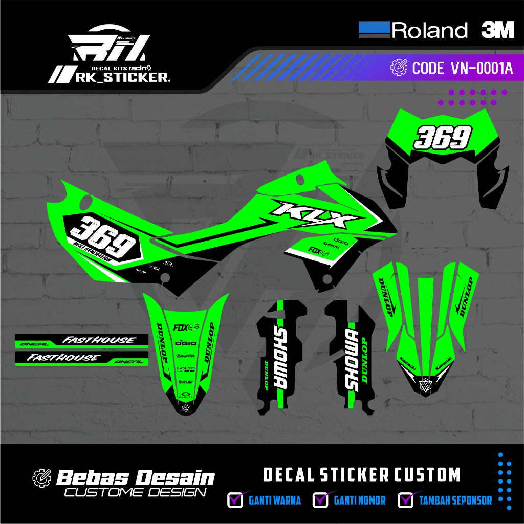 DECAL KLX 150 SE 2023-2024  - DECAL KLX 150 SM 2023-2024FREE USTOME DESIGN