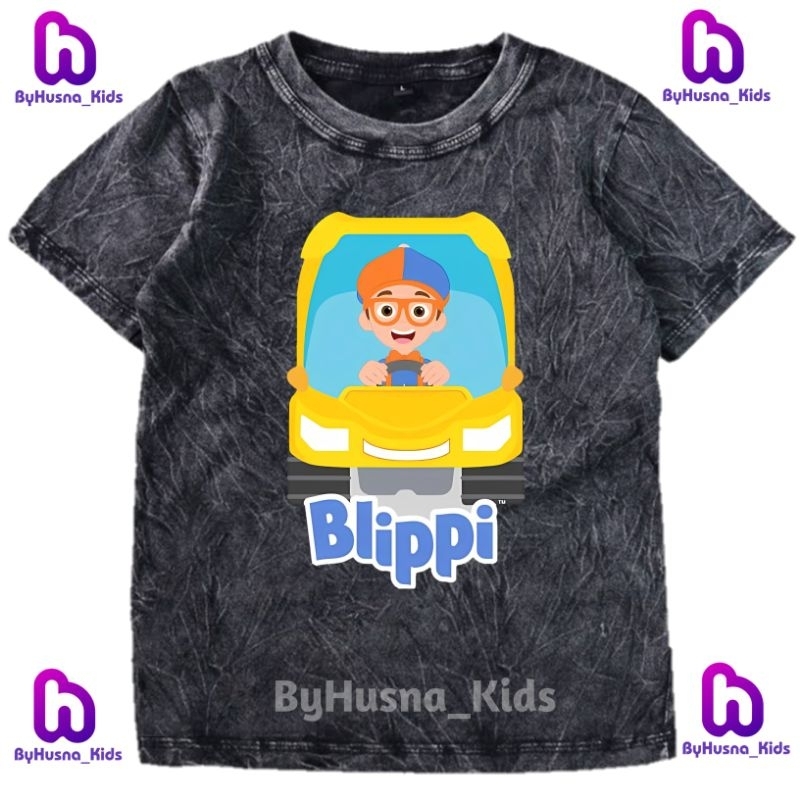 BAJU ANAK KAOS ANAK KARAKTER BLIPPI PESAWAT ATASAN ANAK BAHAN PREMIUM