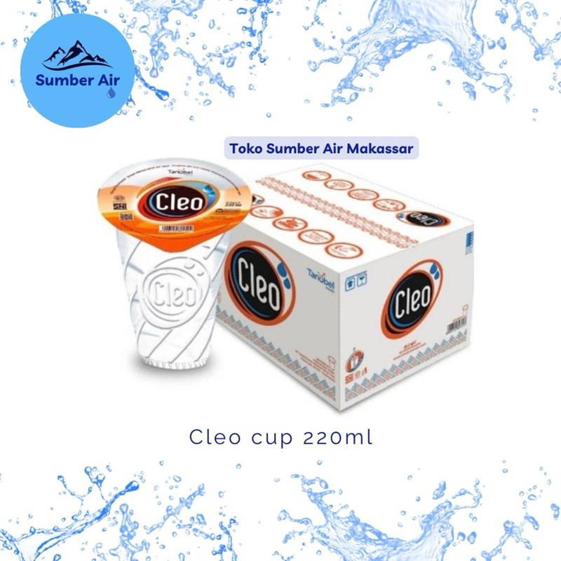 

Air Mineral Cleo Cup 220ml (1 Dus/Karton) | Air Gelas Cleo Isi 40 Cup