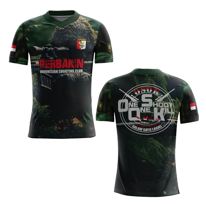 Kaos Baju Komunitas Menembak Perbakin 3D Fullprinting Sublimation Terbaru Art 3