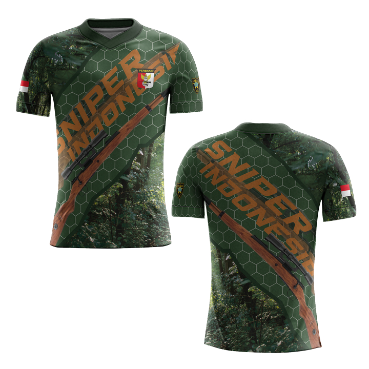 Kaos Baju Komunitas Menembak Perbakin 3D Fullprinting Sublimation Terbaru Art 2