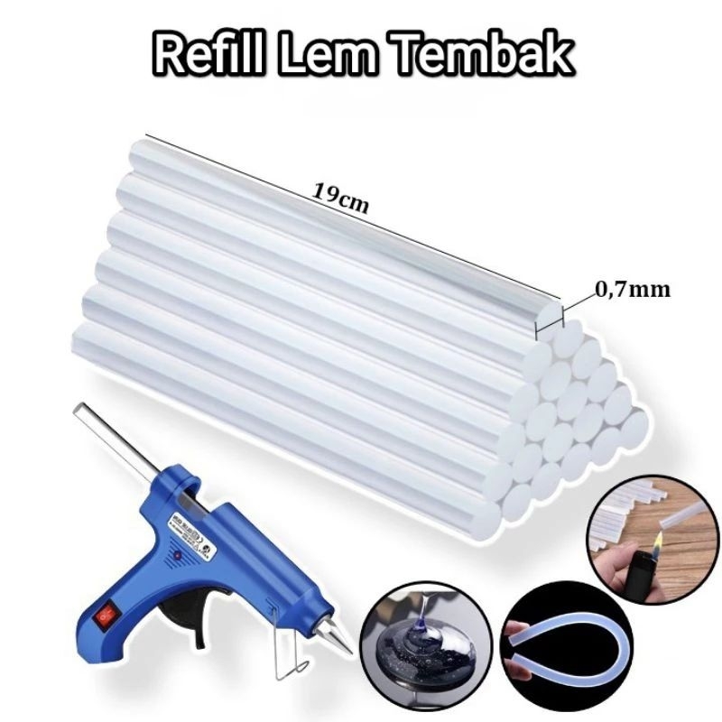 

Refill Lem Tembak Kecil 7 mm x 19 cm isi Glue gun