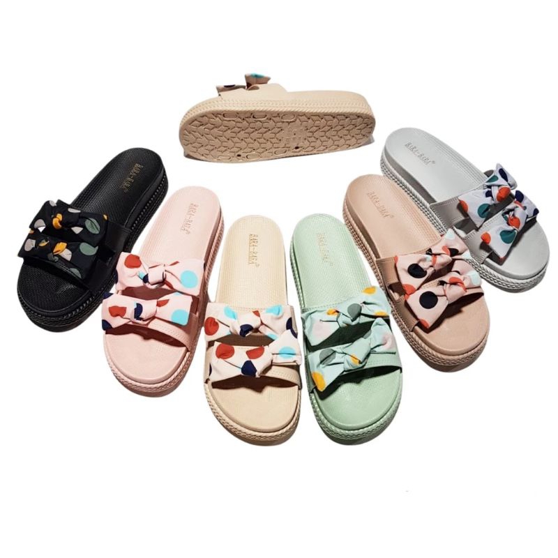 BARA-BARA JSL895L-KHPK1 / SANDAL WEDGES JELLY WANITA / SANDAL PITA KAIN