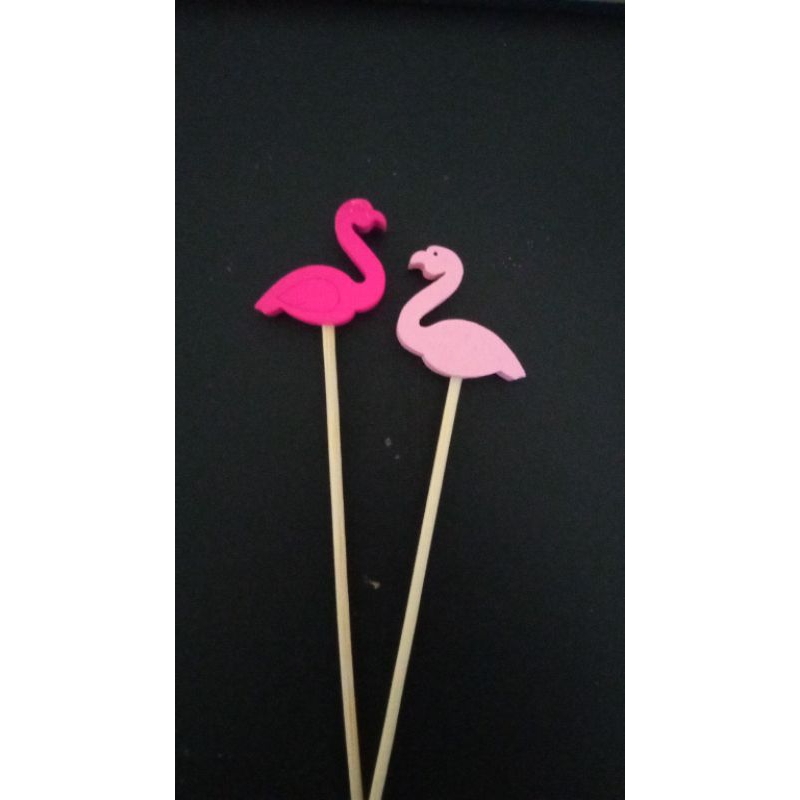 Flamingo Cocktail needle / cocktail pick / fruit skewer / tusuk buah / tusuk bambu estetik