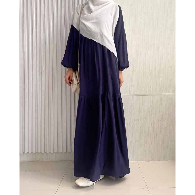 RANIA DRESS Latasha Outfit Gamis Polos Cringkle