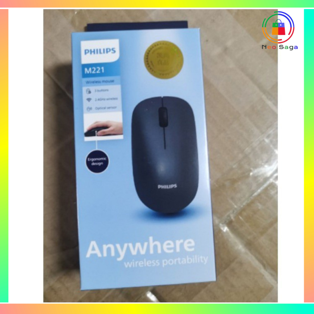 Mouse Philips M221 Mini Silent Wireless Optical 1600DPI SPK7221