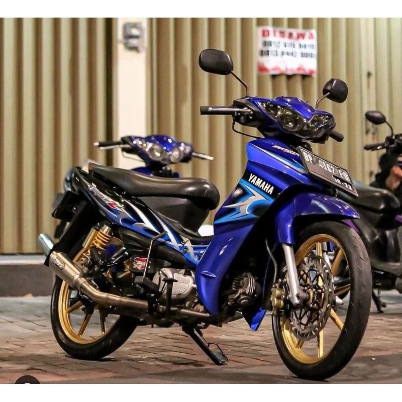 STRIPING STICKER LIS DECAL STANDAR ORI BERKUALITAS YAMAHA JUPITER Z BURHAN 2006 JUP Z 2007 BIRU HITA