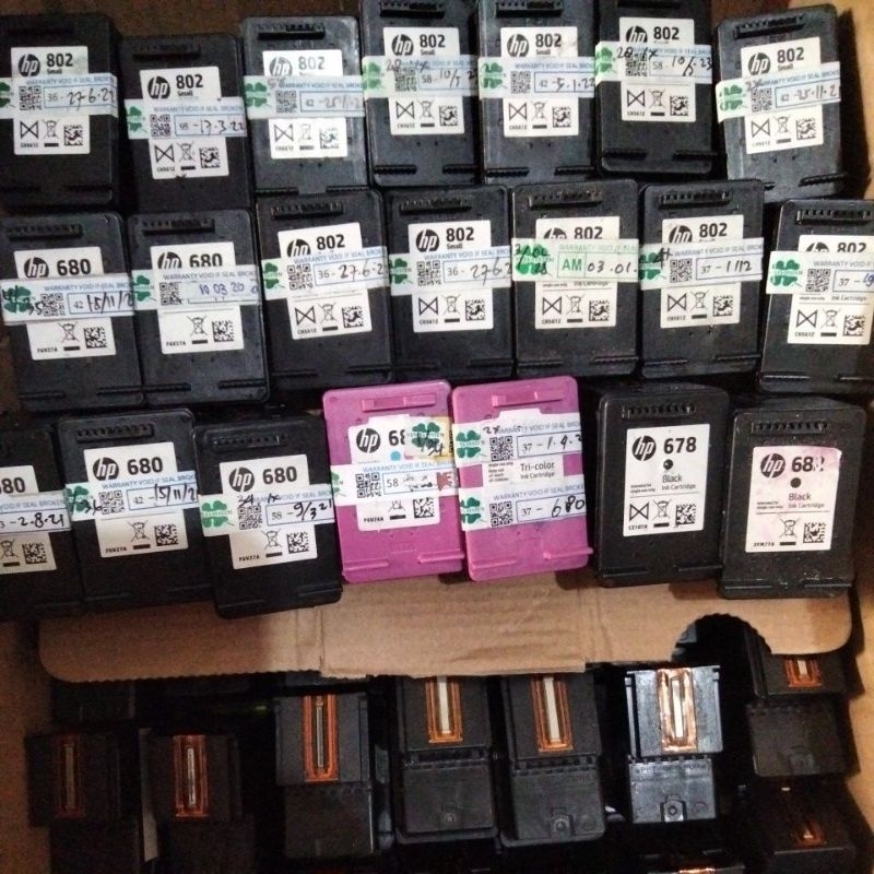 kosongan Cartridge tinta Hp 802,803,680,,678,682,74,60,62,46/703dll. ex refilan super.