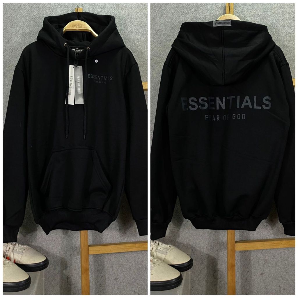 Jaket Hoodie Fear Of God Essentials Bordir + Sablon