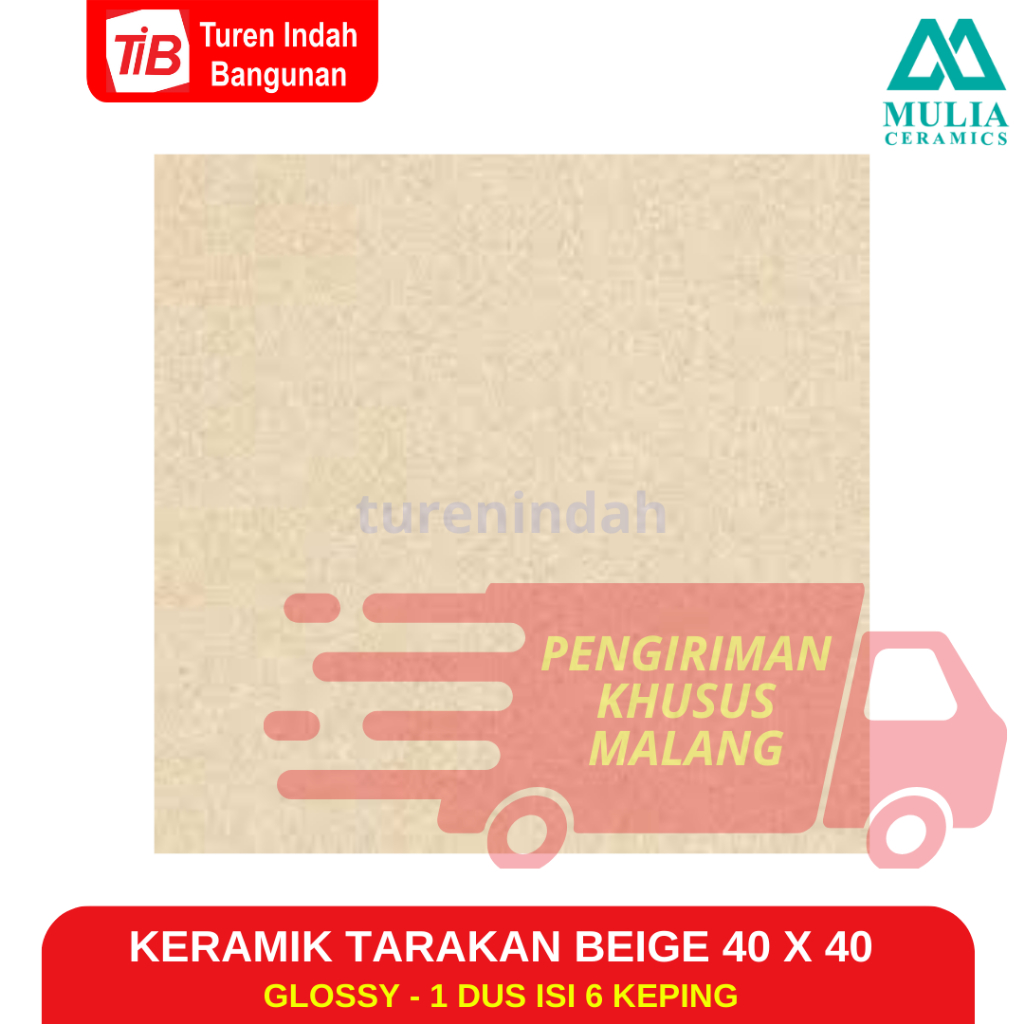 TIB - KERAMIK TARAKAN BEIGE 40 x 40 - KERAMIK LANTAI - KERAMIK TERAS - KERAMIK LANTAI - KERAMIK KAMA