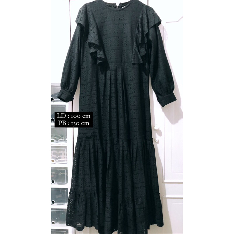 Preloved Gamis wanita “Pekgo” / gamis hitam / baju kondangan