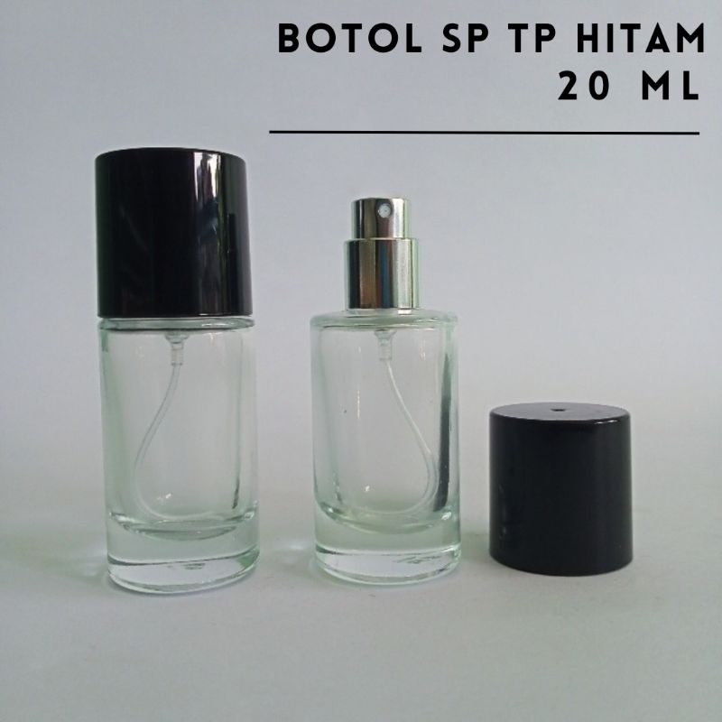 BOTOL PARFUM SP TP HITAM 20ML - Botol Parfum Kosong SP TP Hitam 20ml